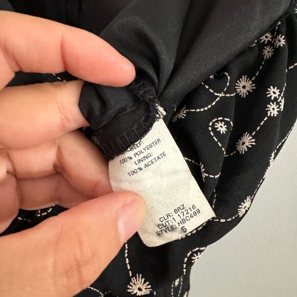 🦋 VINTAGE Rampage Black Floral Mini Dress Y2K Goth Grunge Whimsygoth Small - Picture 6 of 6